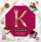 Шоколадные плитки Коркунов Коллекция из молочного и темного шоколада с фундуком, 131 г