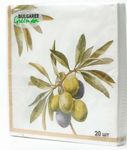 Салфетки бумажные BGREEN 3сл 20шт 33*33см Оливки