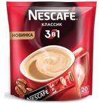 Нескафе 3в1 Классик Кофе растворимый14,5г*20п*20бл