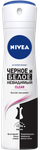 NIVEA Антиперспирант-спрей Черное и Белое Невидимый Clear 150мл *12
