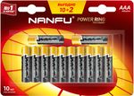 БАТАРЕЙКА NANFU Щелочная Блистер LR3 ААА 10+2 ШТ