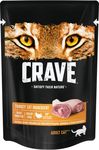 Корм консервированный полнорационный CRAVE для взрослых кошек с индейкой, 70г