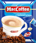 Напиток MacCoffee кофейный растворимый (3 в 1) со вкусом сгущенного молока  м/уп 20г*50шт*10 лента