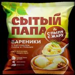 Вареники "Сытый папа" с картофелем, луком и грибами 450 г