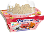 Творог Растишка клубника-банан с печеньем детский 3,5%, 8*108г
