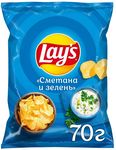 Чипсы Lays вкус сметана, зелень 25*70 г