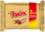 Шоколадный батончик Twix с карамелью и печеньем, пачка 3 штуки по 55 г