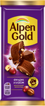 Шоколад молочный Alpen Gold Альпен Гольд с фундуком и изюмом, 80г