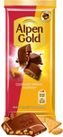 Шоколад молочный Alpen Gold Альпен Гольд с солёным арахисом и крекером, 80г