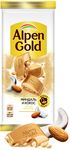 Шоколад белый Alpen Gold Альпен Гольд с миндалем и кокосовой стружкой, 80г