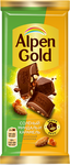 Шоколад молочный Alpen Gold Альпен Гольд с соленым миндалем и карамелью, 80г