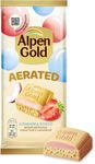 ШОКОЛАД БЕЛЫЙ ПОРИСТЫЙ "АЛЬПЕН ГОЛЬД" "AERATED (ПОРИСТЫЙ)" С КЛУБНИЧНО-КОКОСОВОЙ НАЧИНКОЙ 14x75 г
