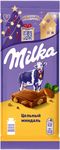 Шоколад молочный "Милка" с цельным миндалем, 80г