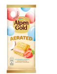 Шоколад Alpen Gold белый пористый AERATED с клубнично-кокосовой начинкой, 75г