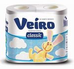 Бумага туалетная VEIRO Classic 4шт 2сл Белая