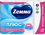 Туалетная бумага ZEMMA Плюс 12шт 2сл Белая