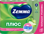 Туалетная бумага ZEMMA Плюс 12шт 2сл Яблоко