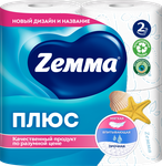 Туалетная бумага ZEMMA Плюс 4шт 2сл Океан