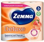 Туалетная бумага ZEMMA Deluxe 4шт 3сл Бархатистый персик